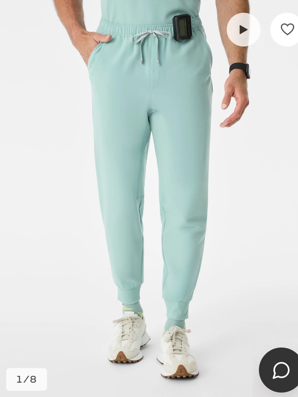 Men's FIGS Tansen Jogger scrub Pants in seaglass - Lightweight Comfort